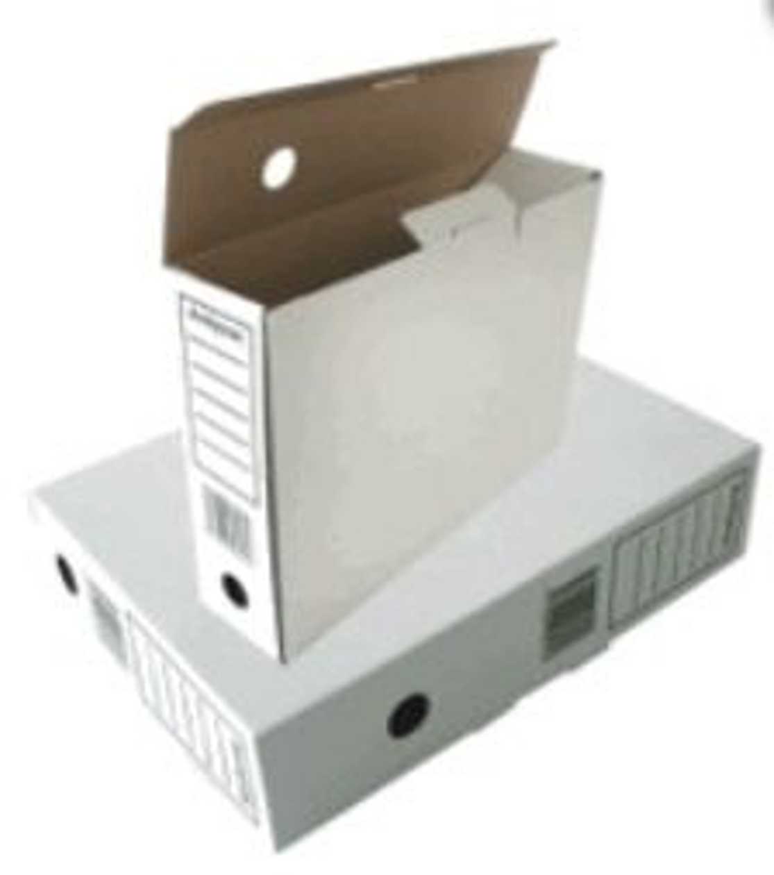 Archive Box A4 8 cm, 340x250x80 mm, White Cardboard, Smlt