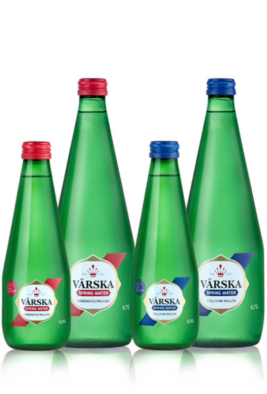 Spring Water Värska Carbonated 0,33 l (Glass Bottle)