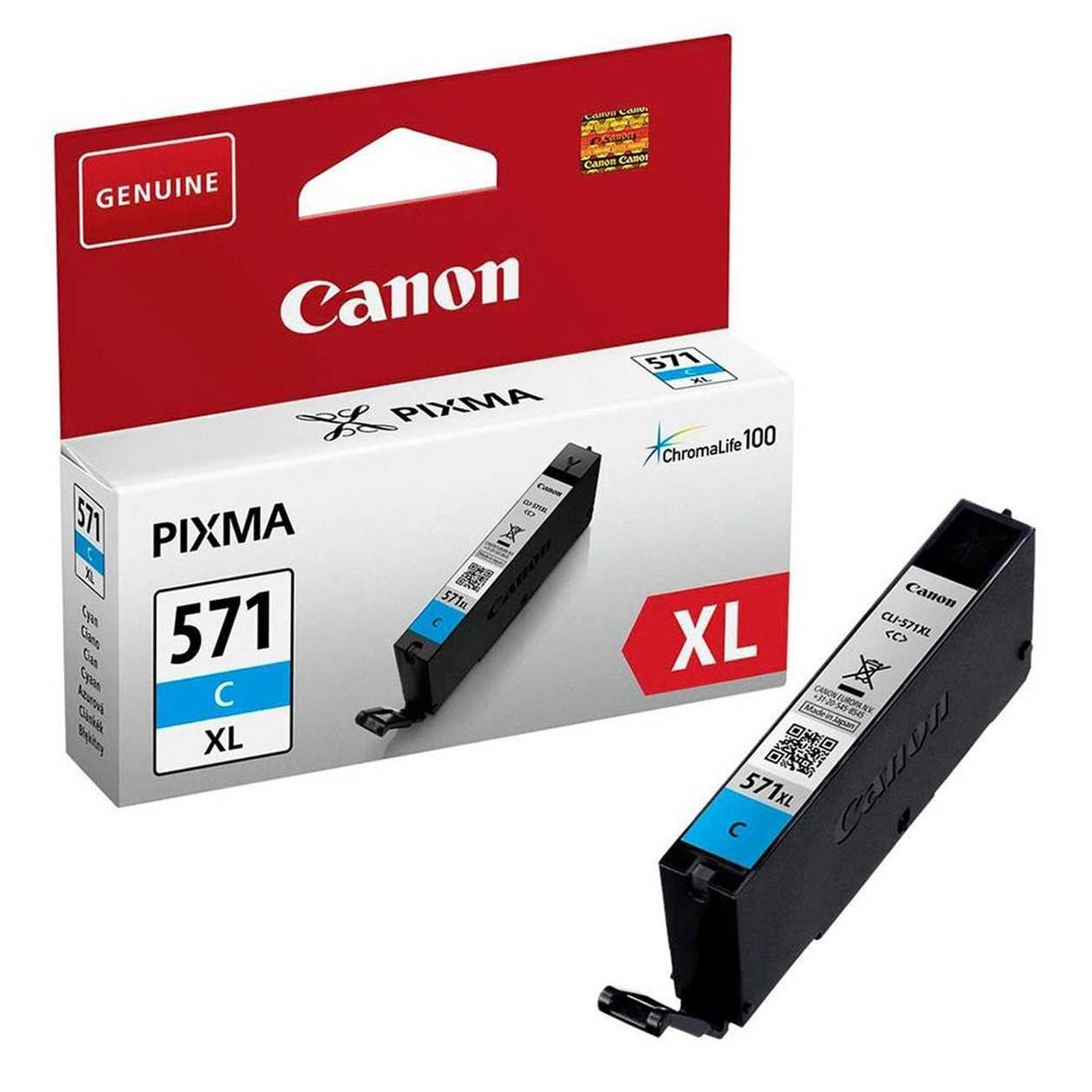 Tint Canon Cli-571xl Cyan Bulky Black 11ml 680pg Pixma Mg5750/5751/5753 6851/6853 7750/7751/7752/7753, Ts5050/6050 8050/9050
