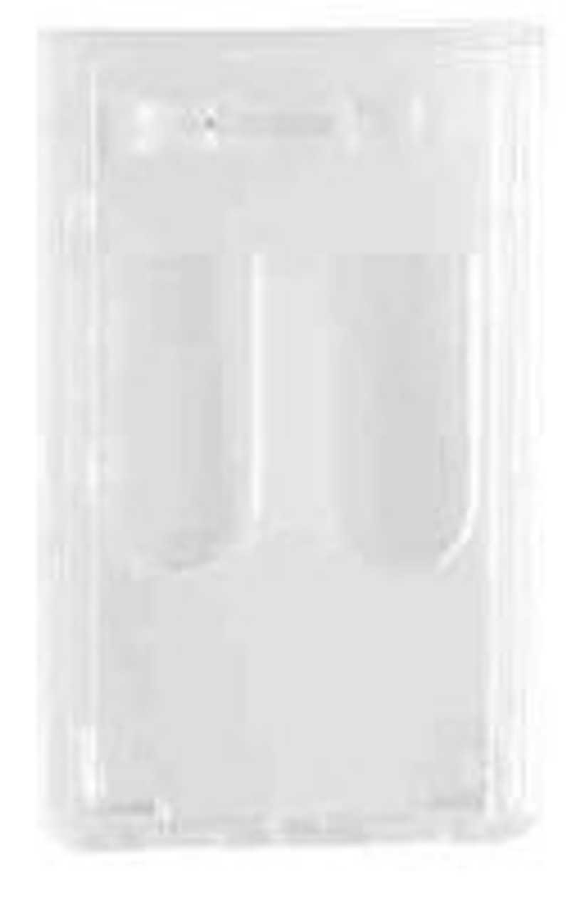 Card Holder For 2 Cards, Closed, Vertical, Transparent, Thumbhole On Both Sides For Easy Card Removal
