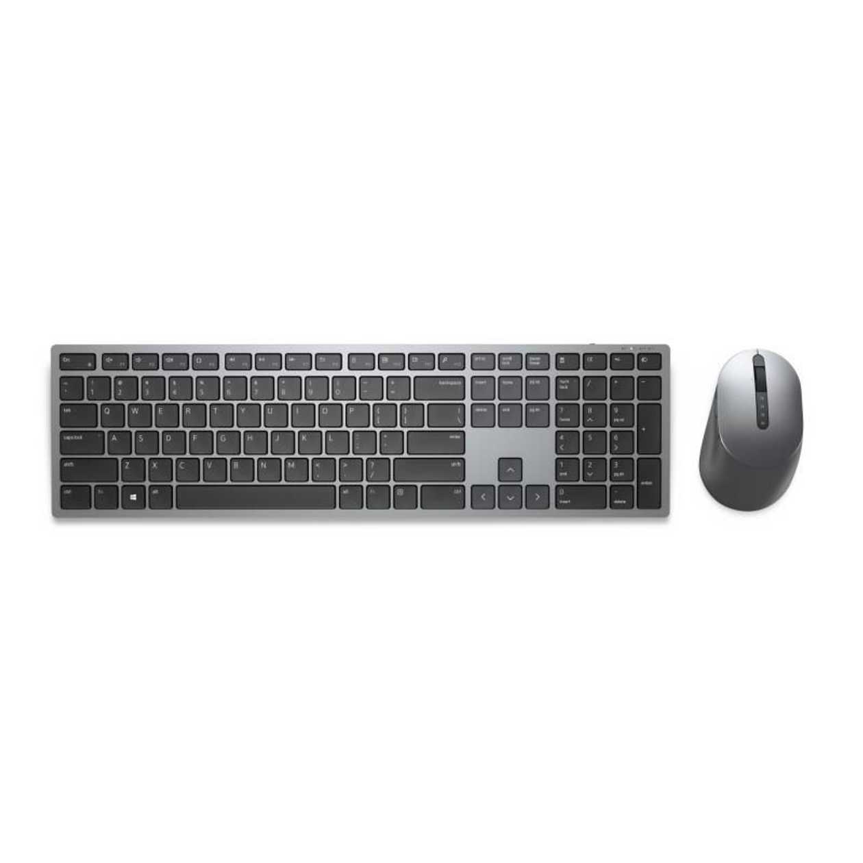 Keyboard+Mouse Dell Km7321W Premier Multi-Device Wireless Keyboard And Mouse (Qwerty) Silver/Black, 2.4 ghz/Bluetooth5.0, Aa/2Xaaa