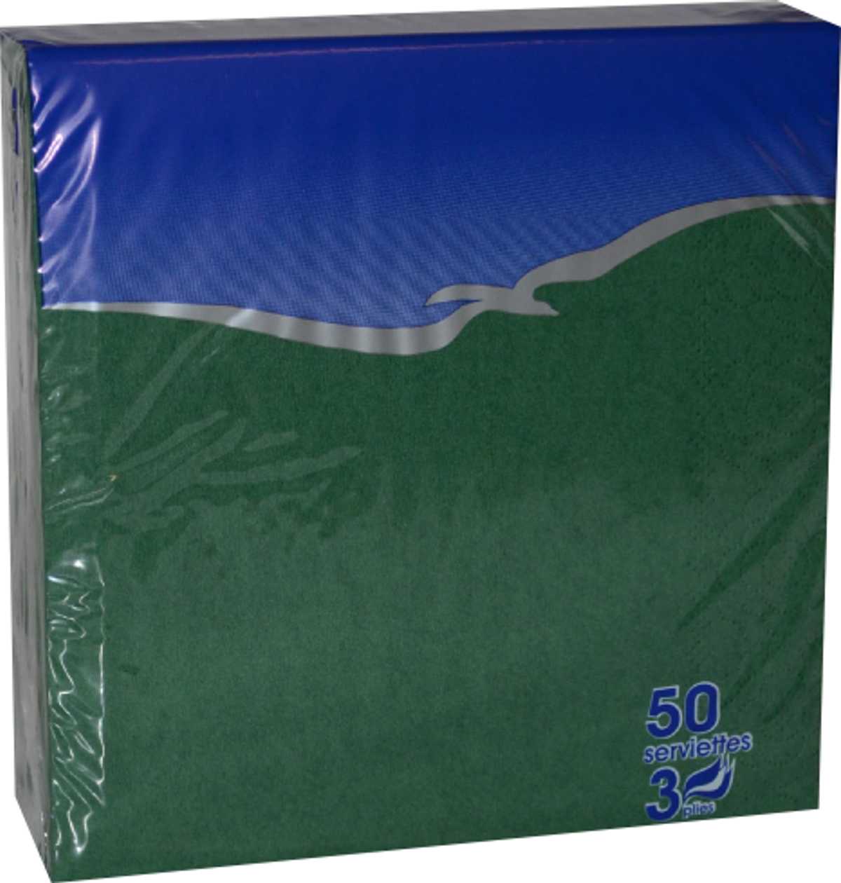Napkin green 33x33 cm 50 pcs./p kg. 3-ply
