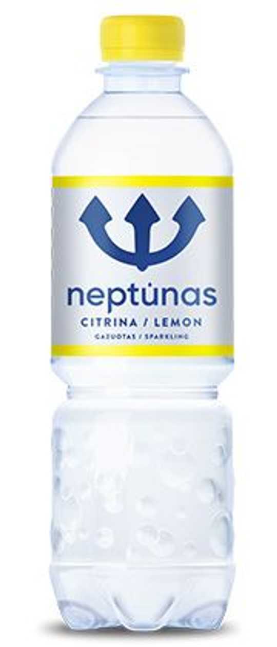 Mineral Water Neptunas Lemon 0,5 l l (Carbonated, Plastic)