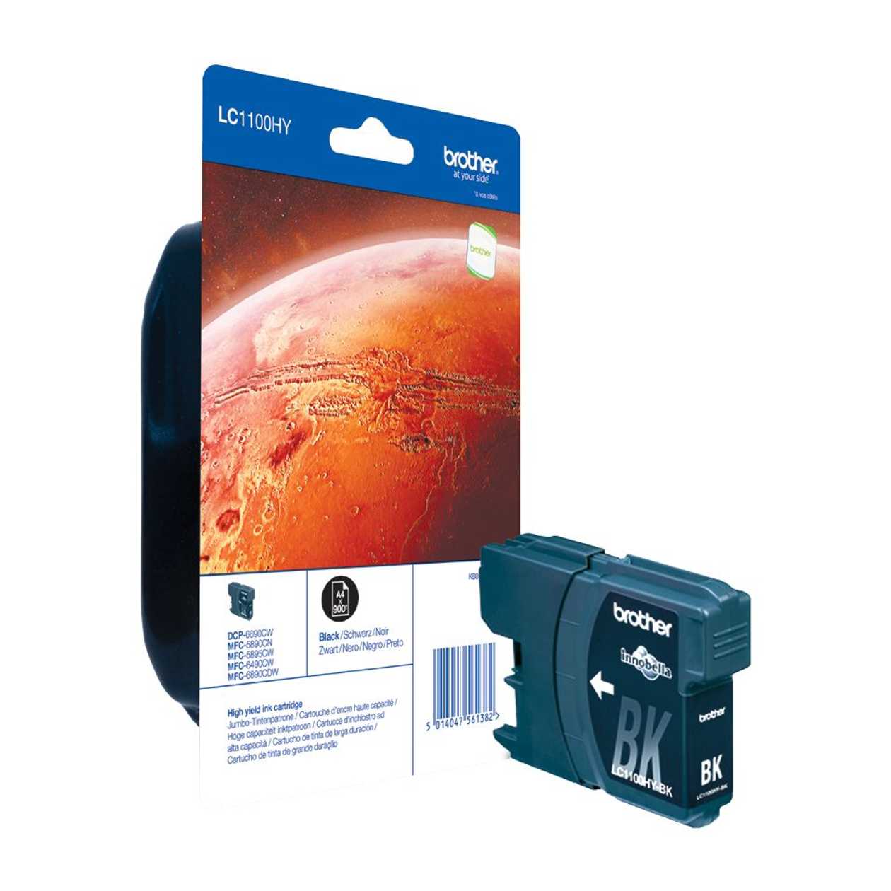 Ink Brother Lc1100Hybk Black High Yield Dcp-6690Cw 950Lk@5%