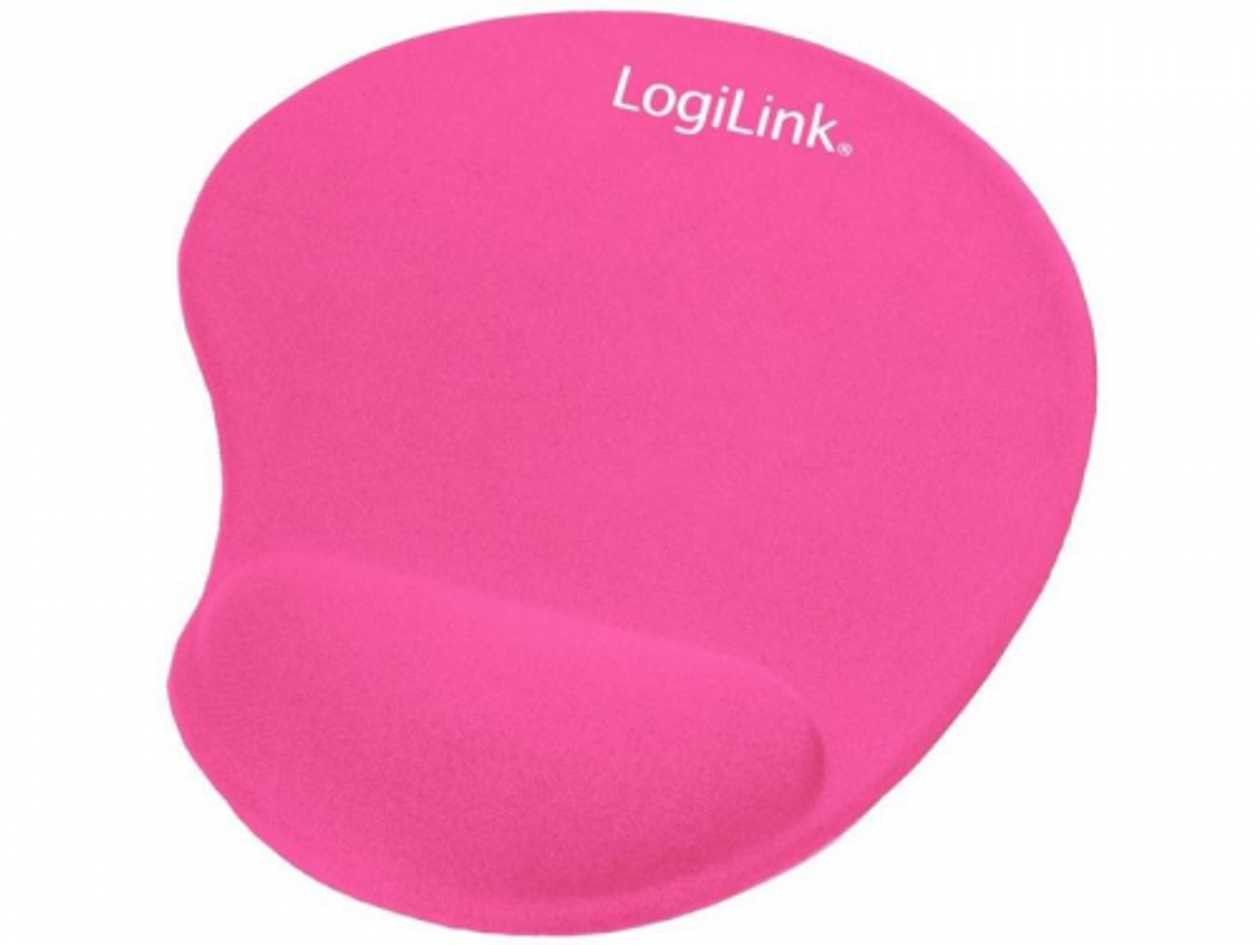 Mouse Pad with Wrist Rest Logilink Ergonomic Mouse Pad Pink, Pink, with gel Wrist Rest