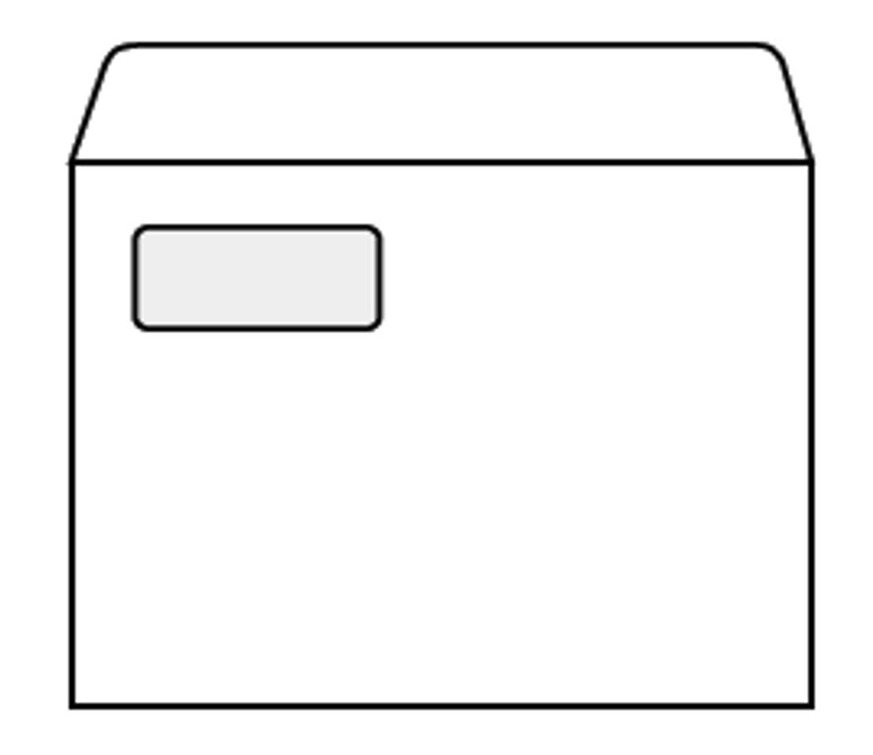 Envelope Self-Adhesive E5, with Window (30x90), with gray Inner Print, 1000 pcs. In The Box