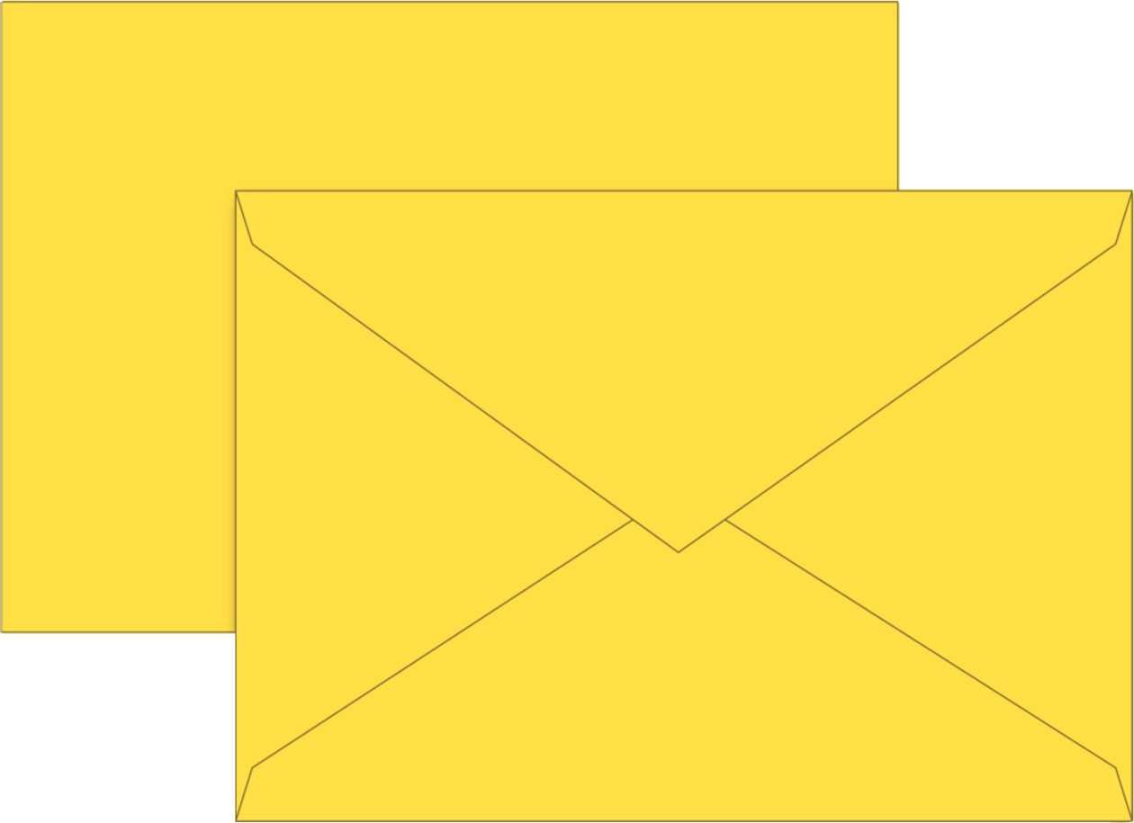 Envelope C6 10 pcs. In A Pack, Yellow, Brunnen