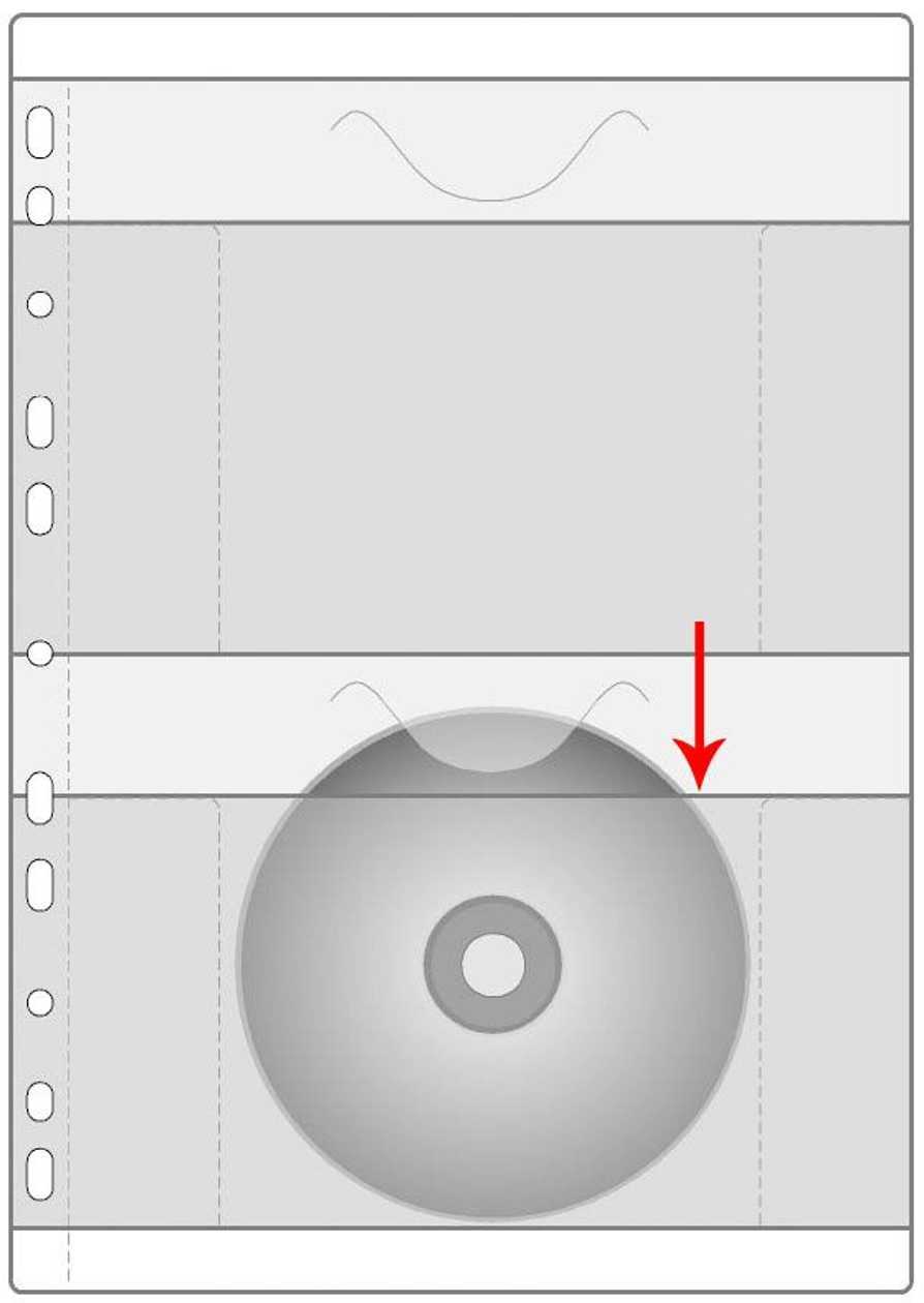 Film Pocket A4 Binding For 2 Cds, Prolexplast (1 Sheet)