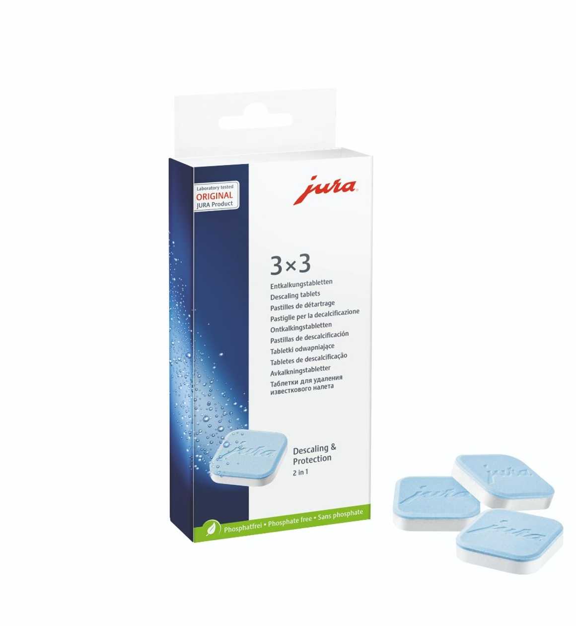 Jura Scale Tablets For Descaling (3 Washes), Decalcifying Tablets