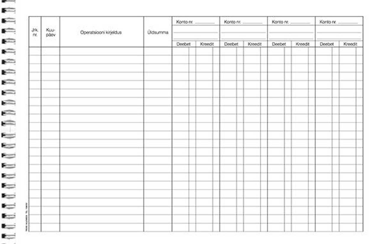 Ledger A4, Spiral Binding (50 Pages)