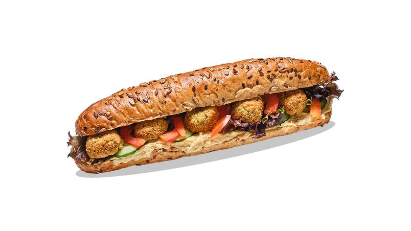 Vege paluch z ziarnami i falafelem
