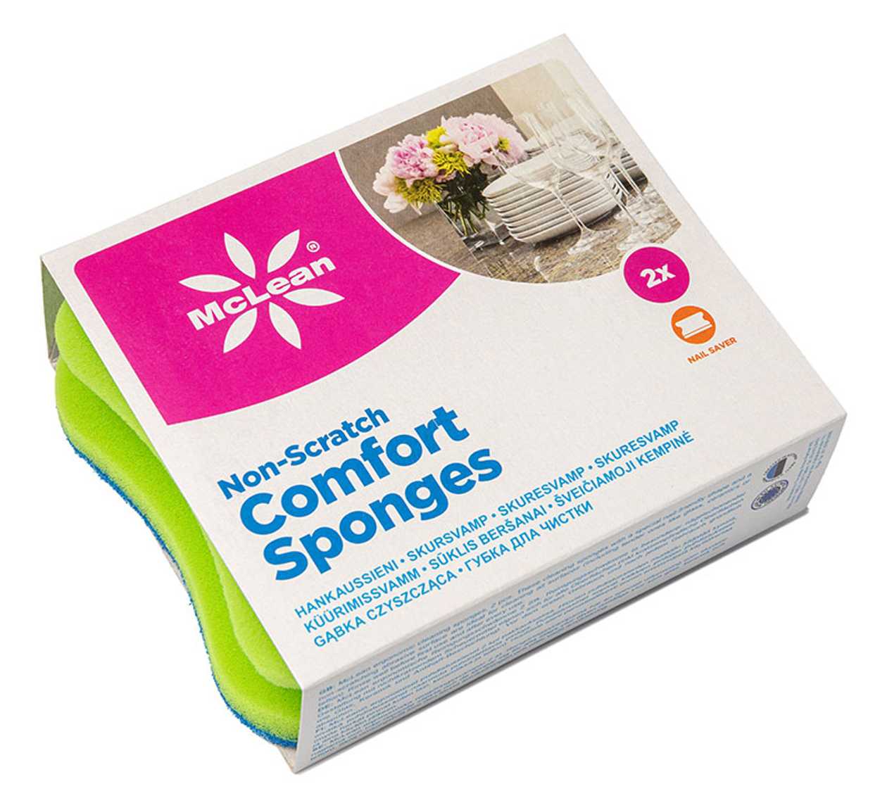 Cleaning Sponges Mclean Ergonomic, Non-scratching, 2 pcs./p kg.