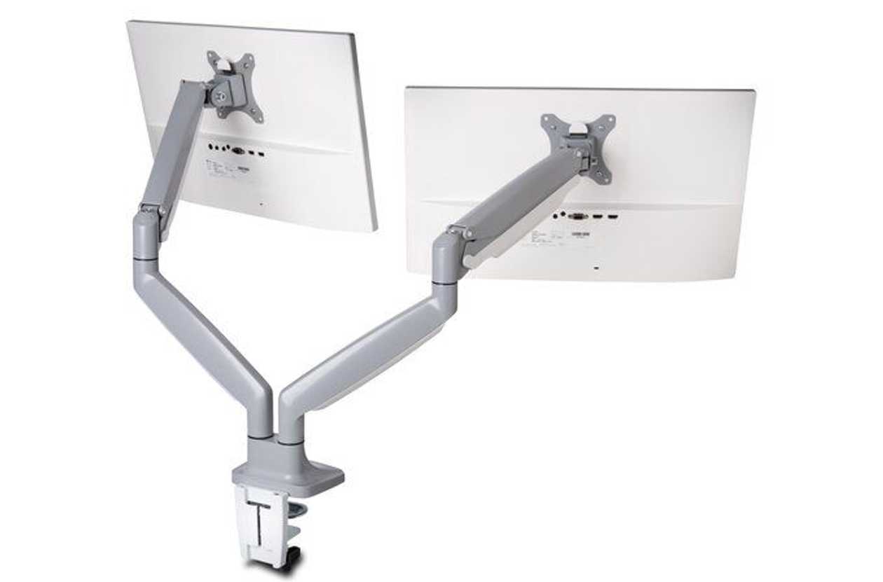 Monitor Desk Mount Kensington K55471Eu Light grey/Light grey Dual Monitor Arm Smartfit One-Touch