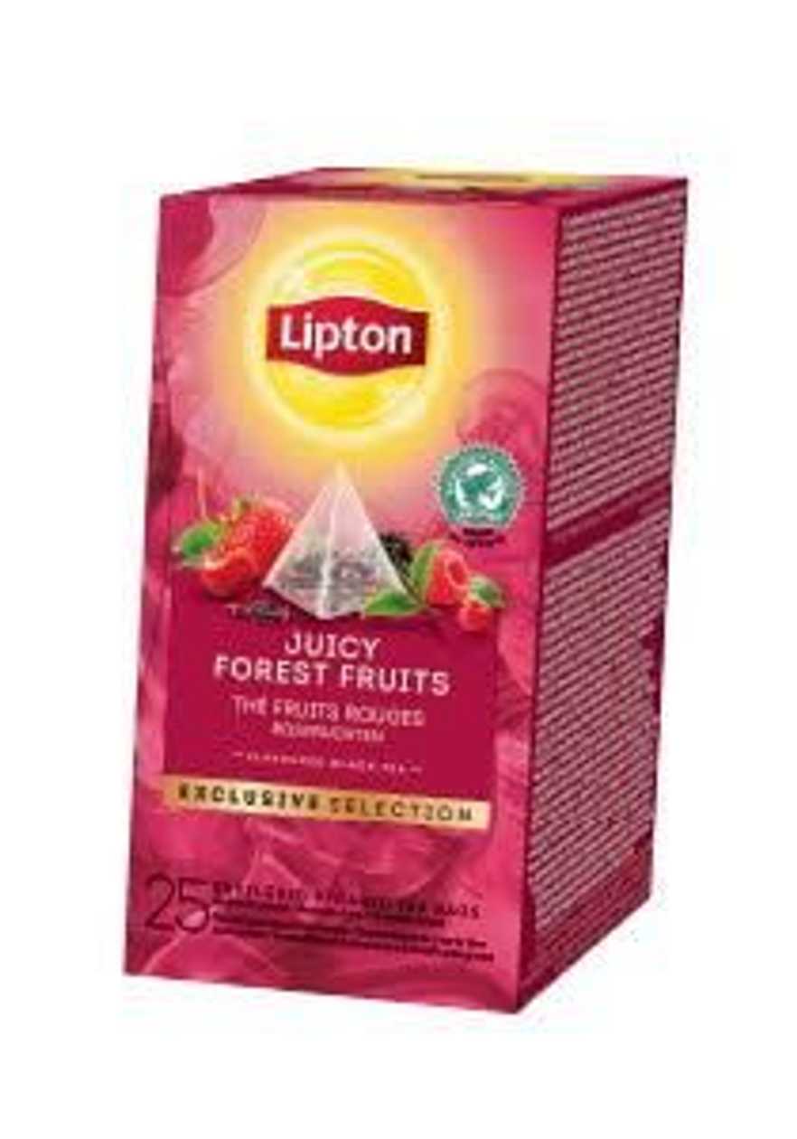 Black Tea Lipton with Forest Berries Juicy Forest Fruits 1.7g*25 pcs./p kg. (pyramid, Foil)