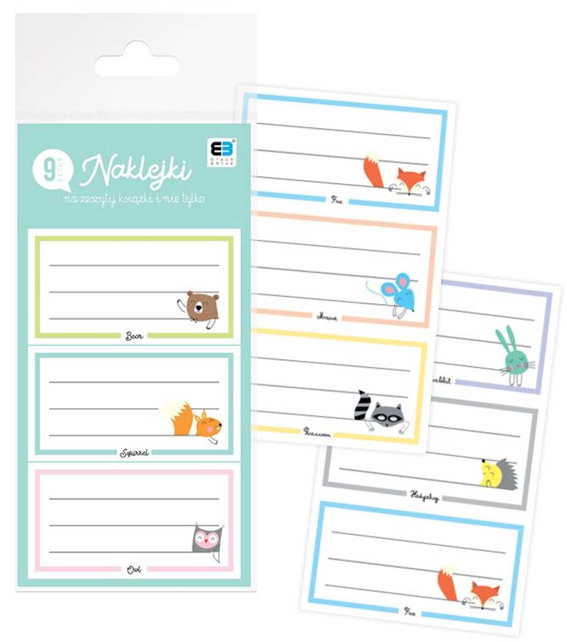 Booklet Stickers Animals, 9 pcs., Interdruk