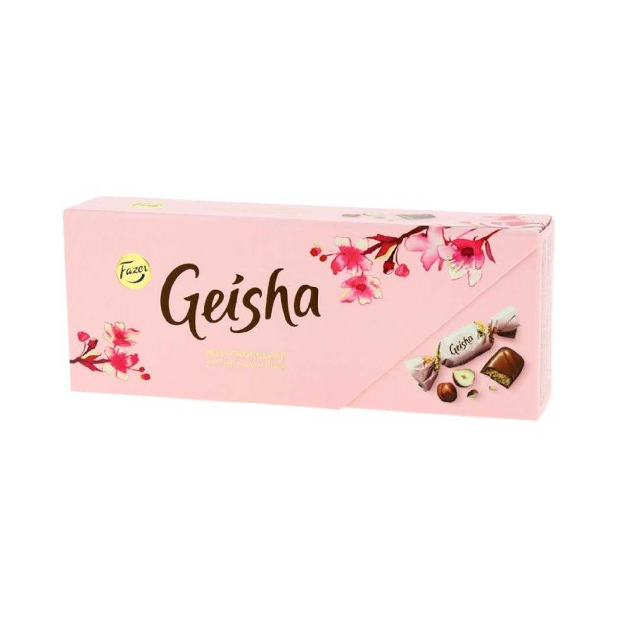 Candy Box Karl Fazer geisha Milk Chocolate Candies with Nut Cream Filling 270 g