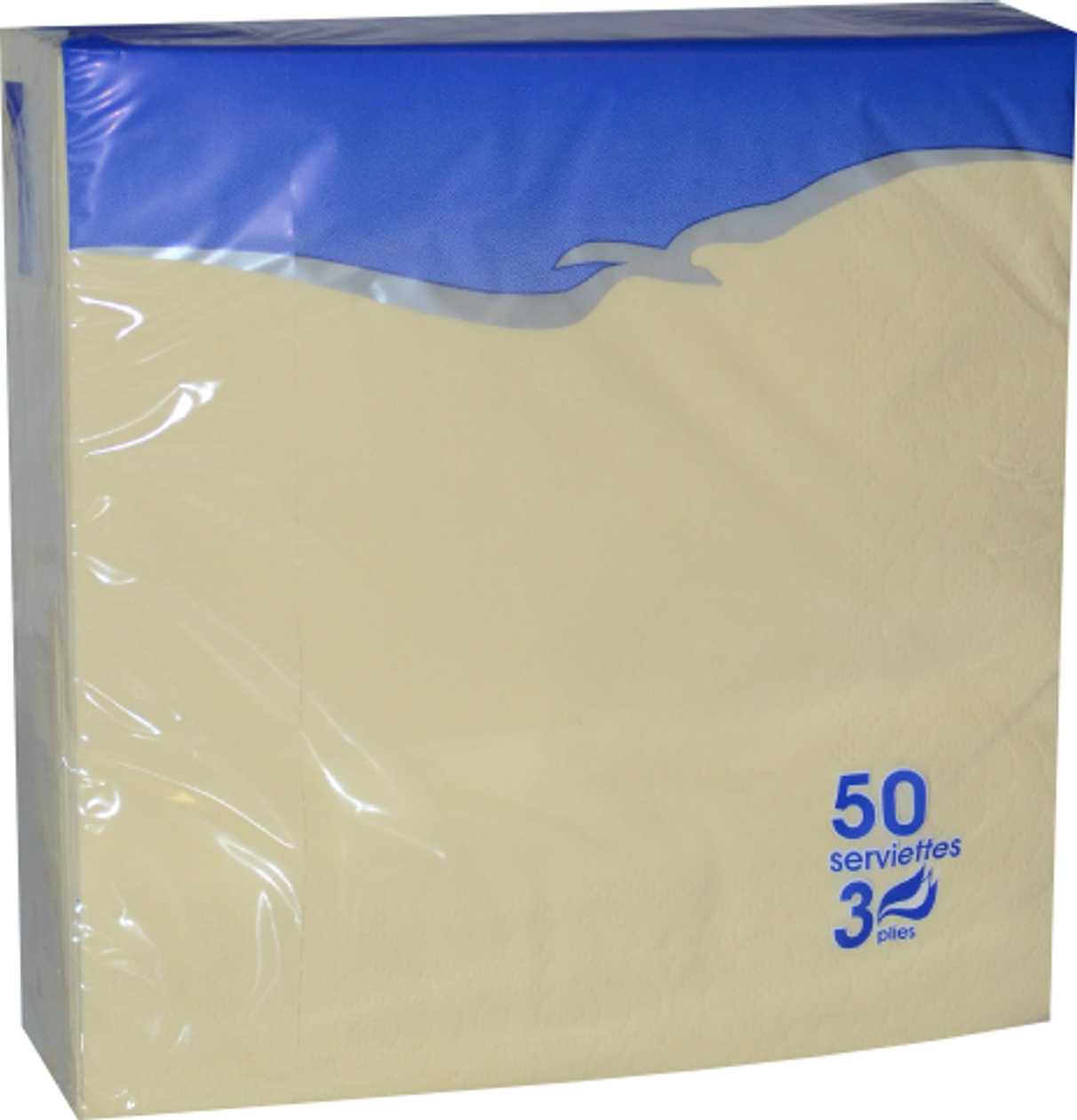 Napkin Champagne 33x33 cm 50 pcs./p kg. 3-ply