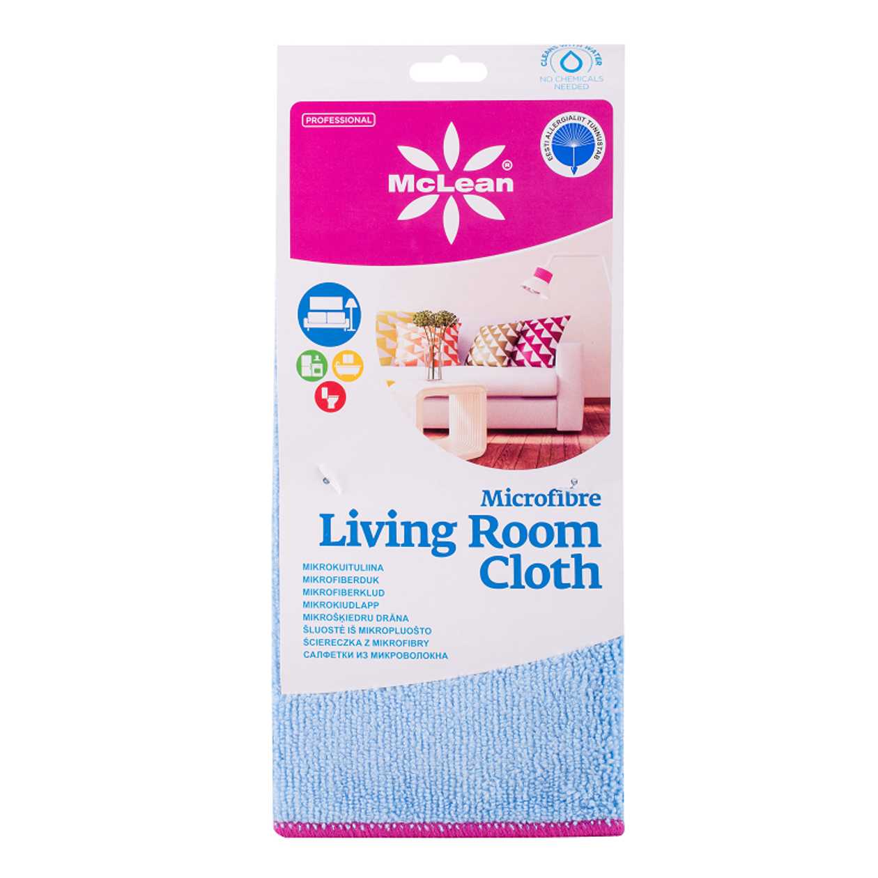 Microfiber Cloth Mclean Prof. Blue 40x40 cm