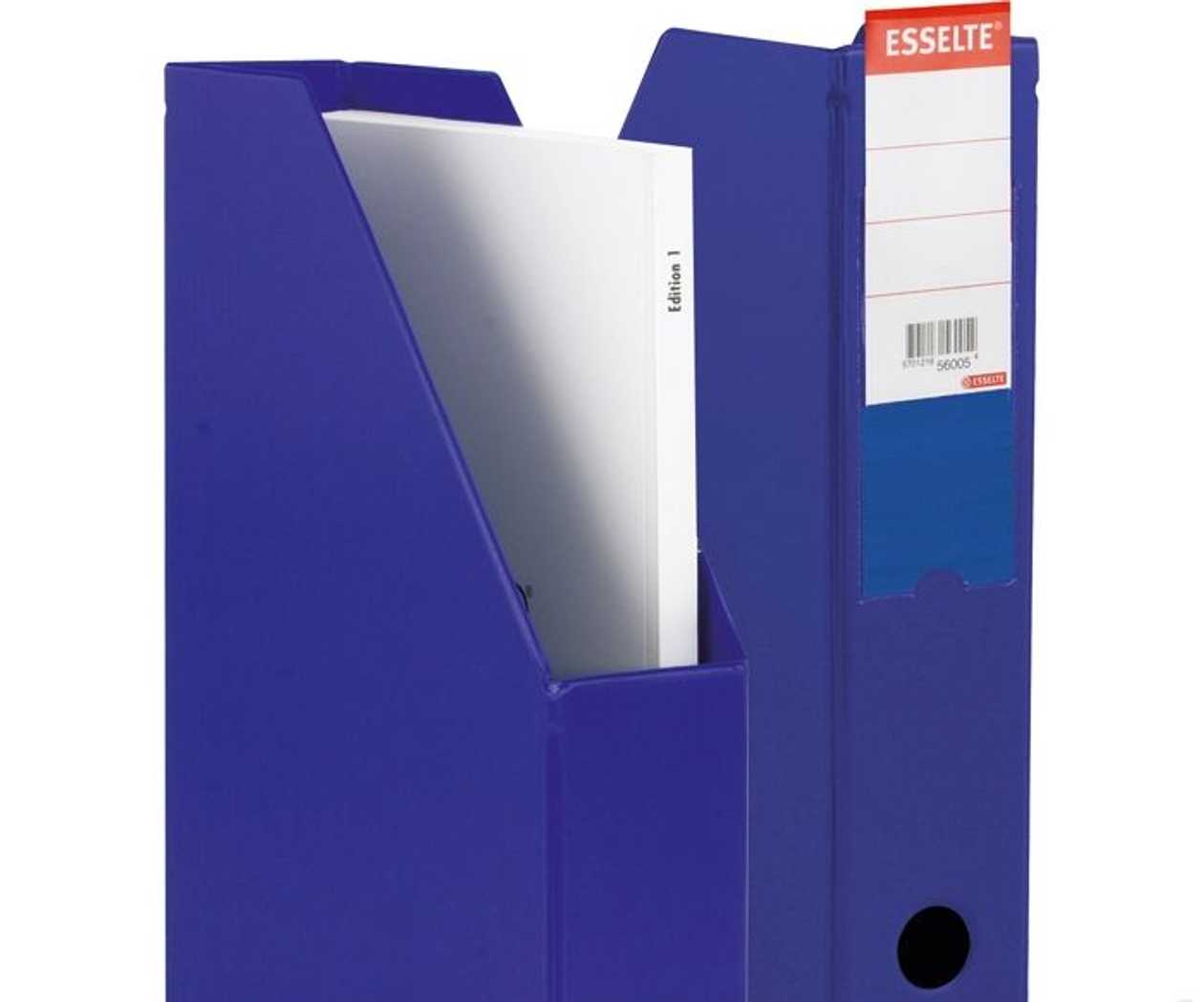 Document Box A4/70 mm Pvc Foldable, Blue