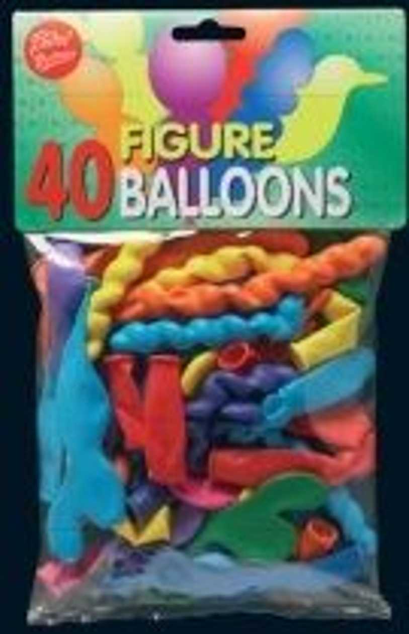 Balloons 40 pcs. in a Package, Wavy Balloons, Different Colors And Shapes, Viborg