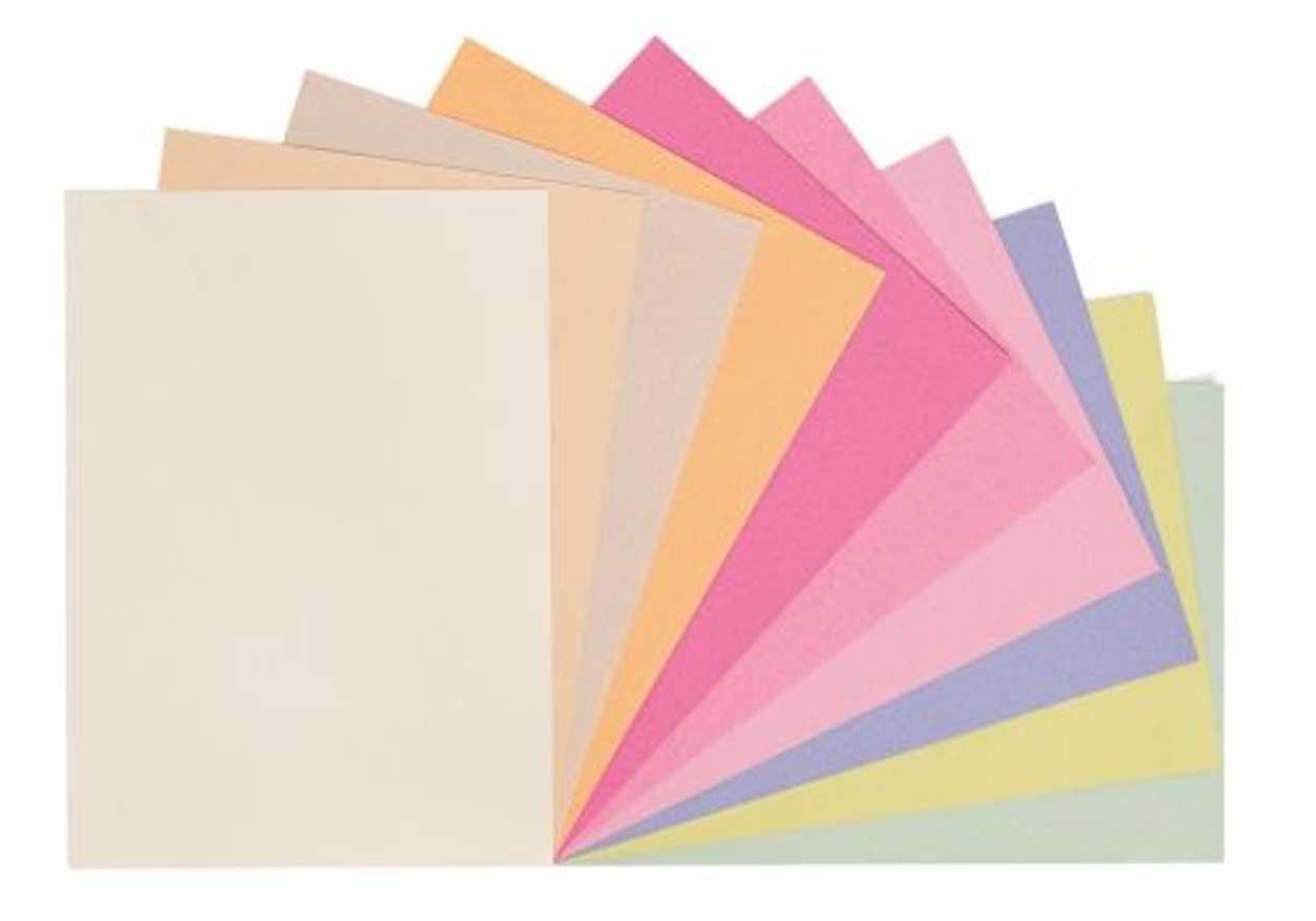 Colored Paper From Recycled Paper, 100 g, A4, 10 Colorsx25 Sheets