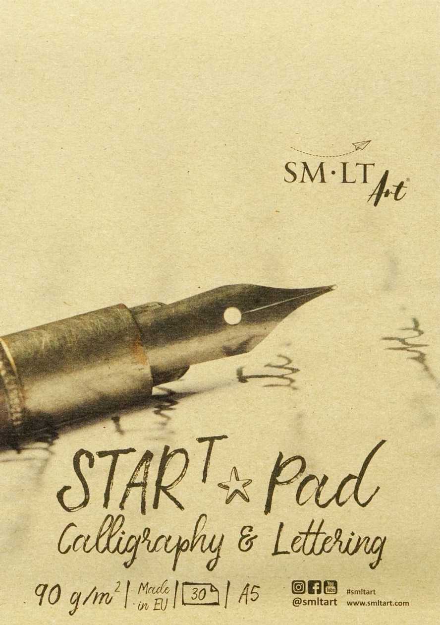 Practice Pad A5 90 gsm, 30 Sheets, Calligraphy And Lettering, Slanted Line, Smlt