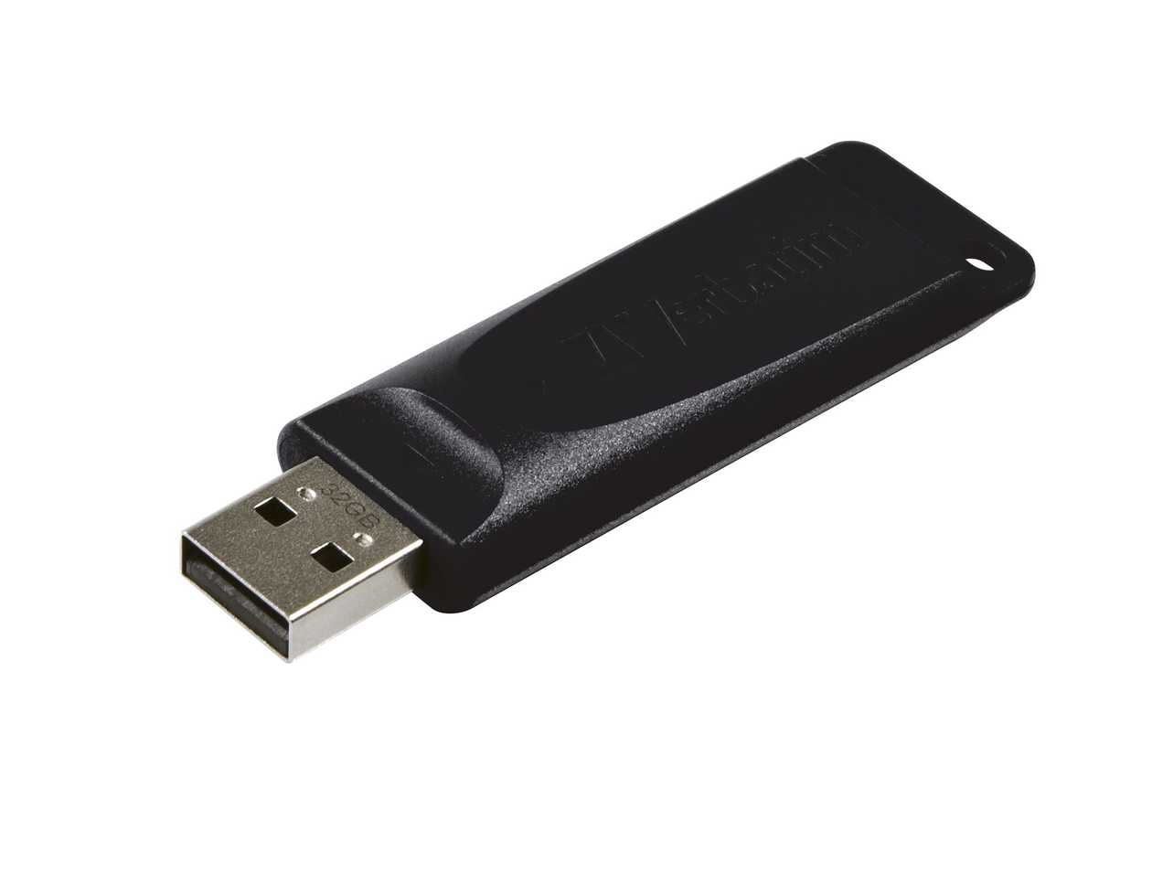 USB Drive Verbatim 32 gb USB2.0 Slider USB Drive Black (10 mb/sec Read, 4mb/sec Write Speeds) 2yw