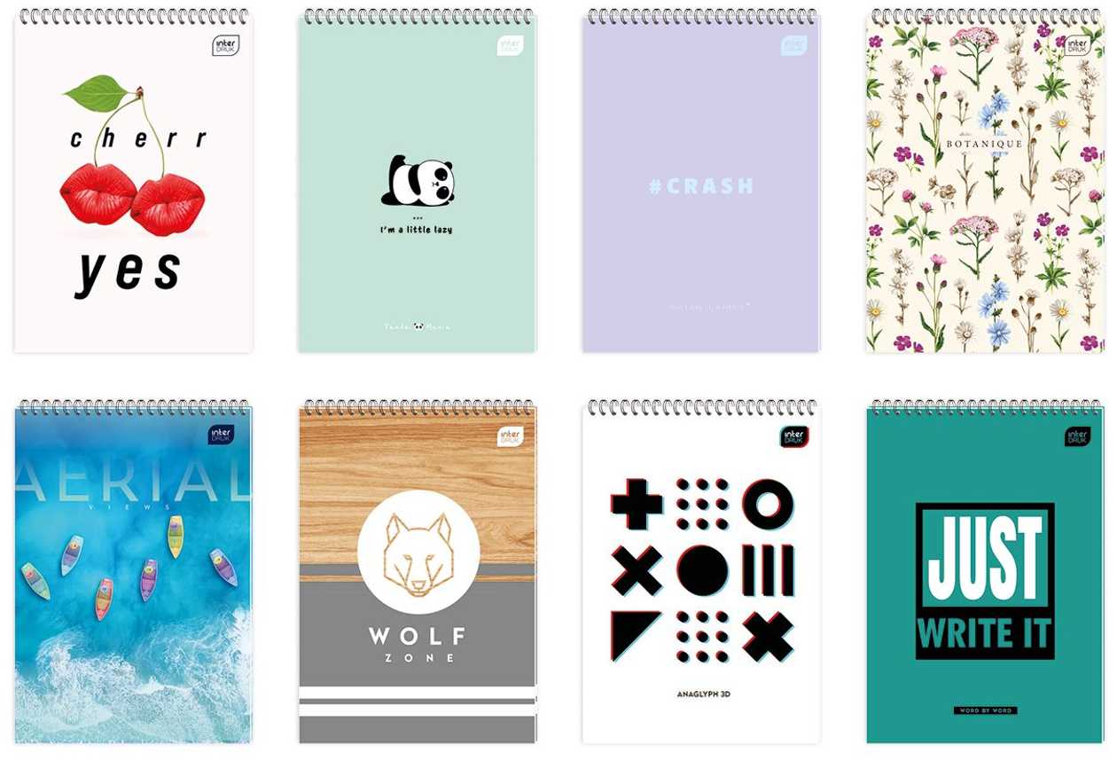 Notebook A6 100 l, Square, Spiral Binding On Top, Interdruk