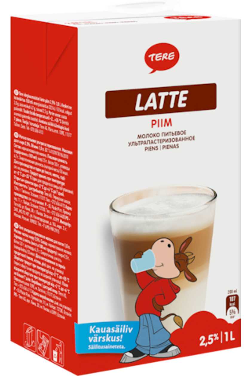 Milk Latte/uht 2.5% 1l, Hello