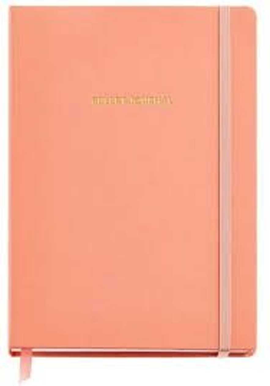 Notebook A5 96L. with Dots grid, Rubber Band, Bookmark, Pink, Miquelrius