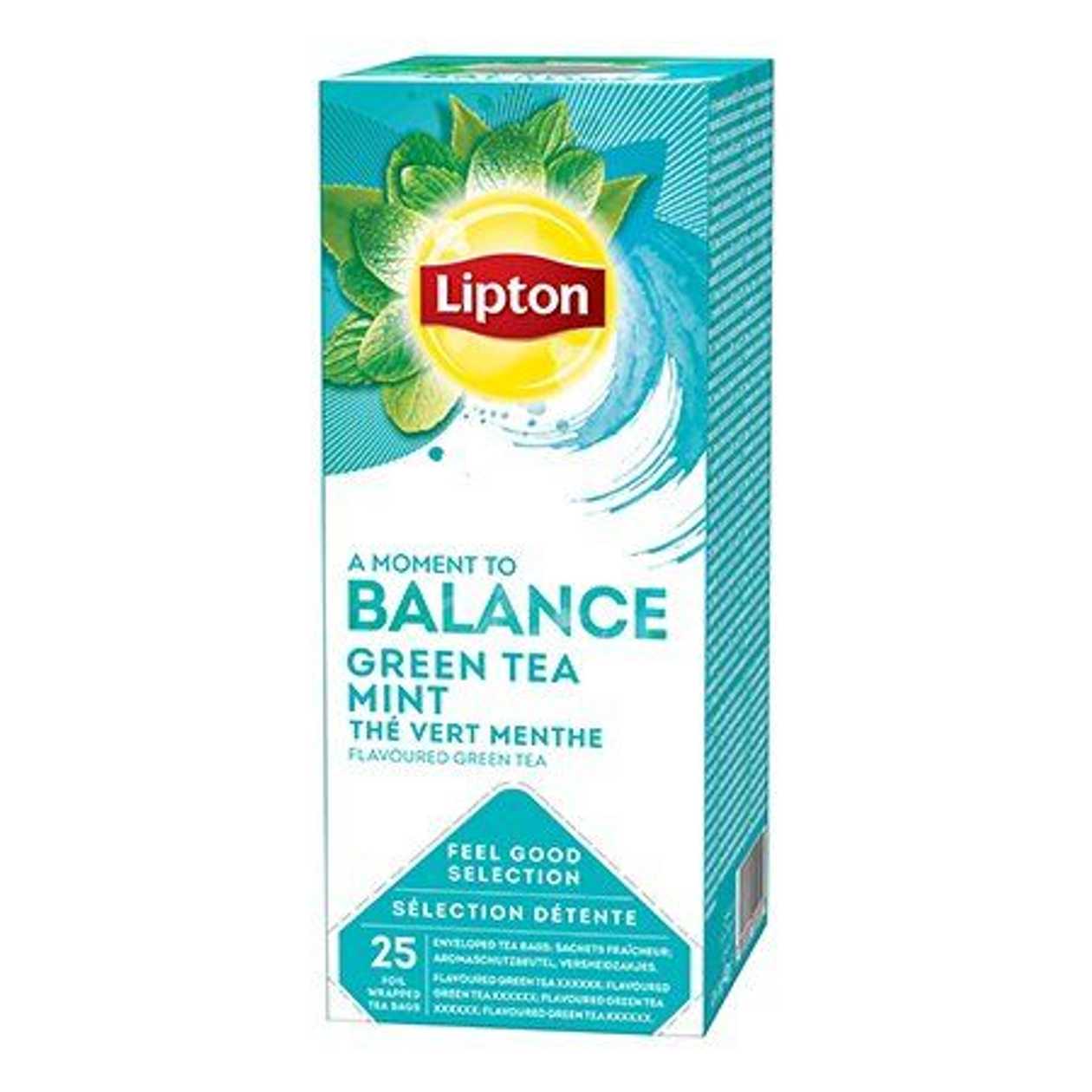 Green Tea Lipton green Mint 1.6 g*25 pcs./p kg. (foil Envelope)