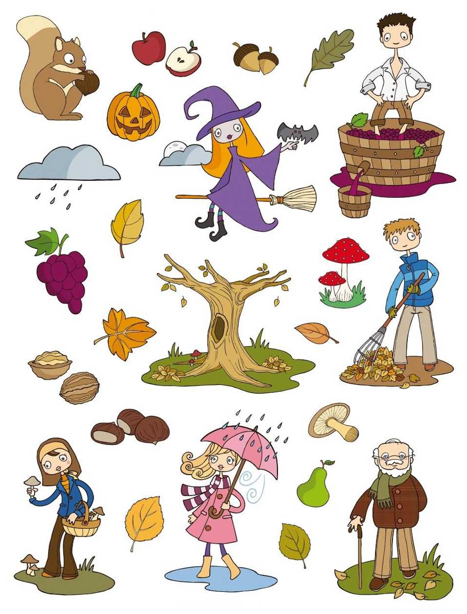 Educational Stickers Autumn, Removable, 288 Pcs, Apli
