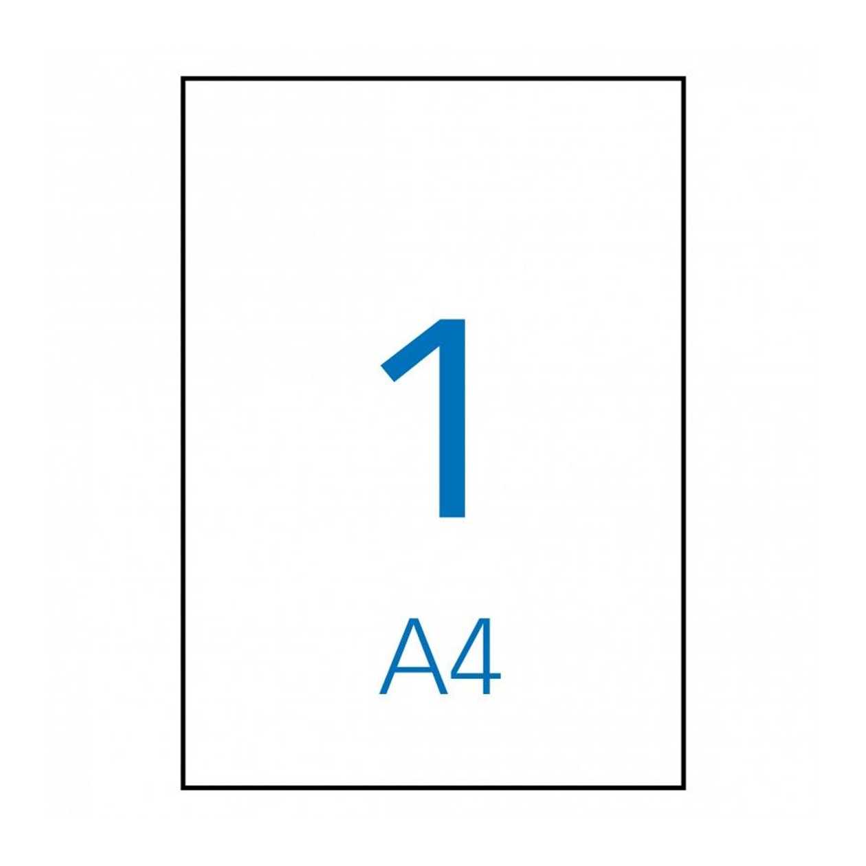 Self-Adhesive Label Apli 210X297 mm, White Polyester, Weatherproof, A4, 100L/Pk, Ref.12121