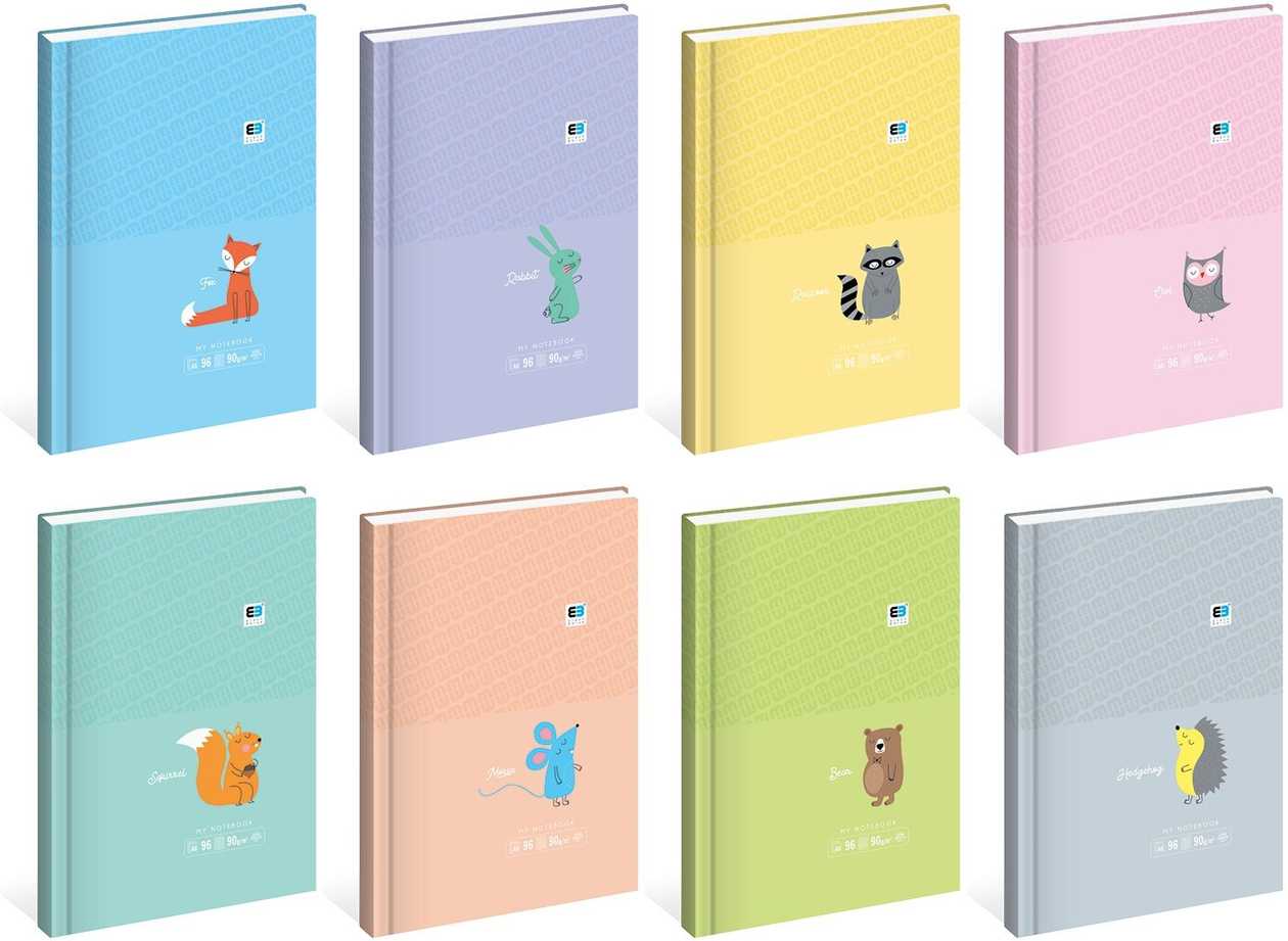 Notebook A6 96 Pages, Square, Hardcover, Bebe Kids Pastel Assorted, Interdruk
