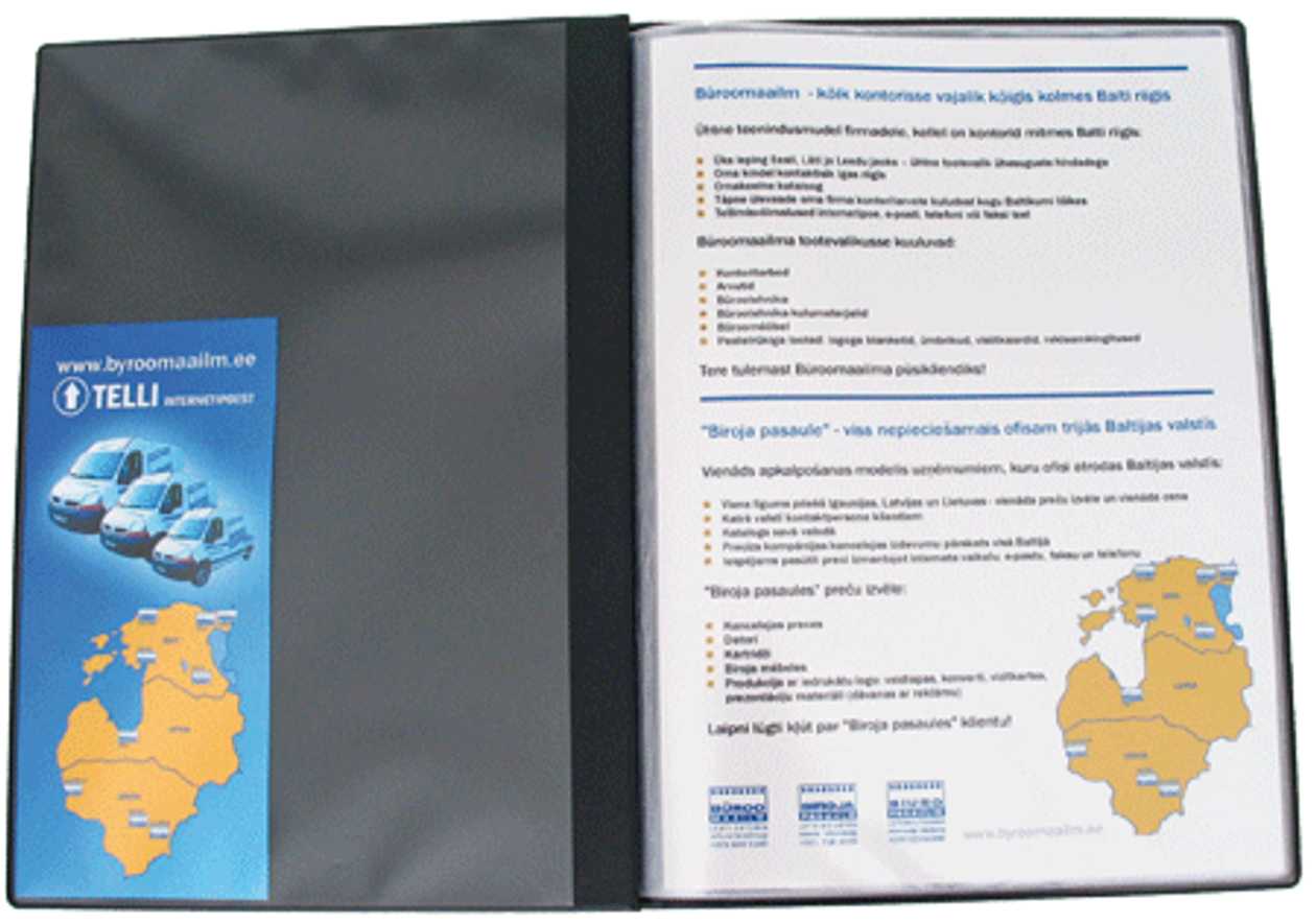 Menu Covers A4 10-pocket Black Prolexplast