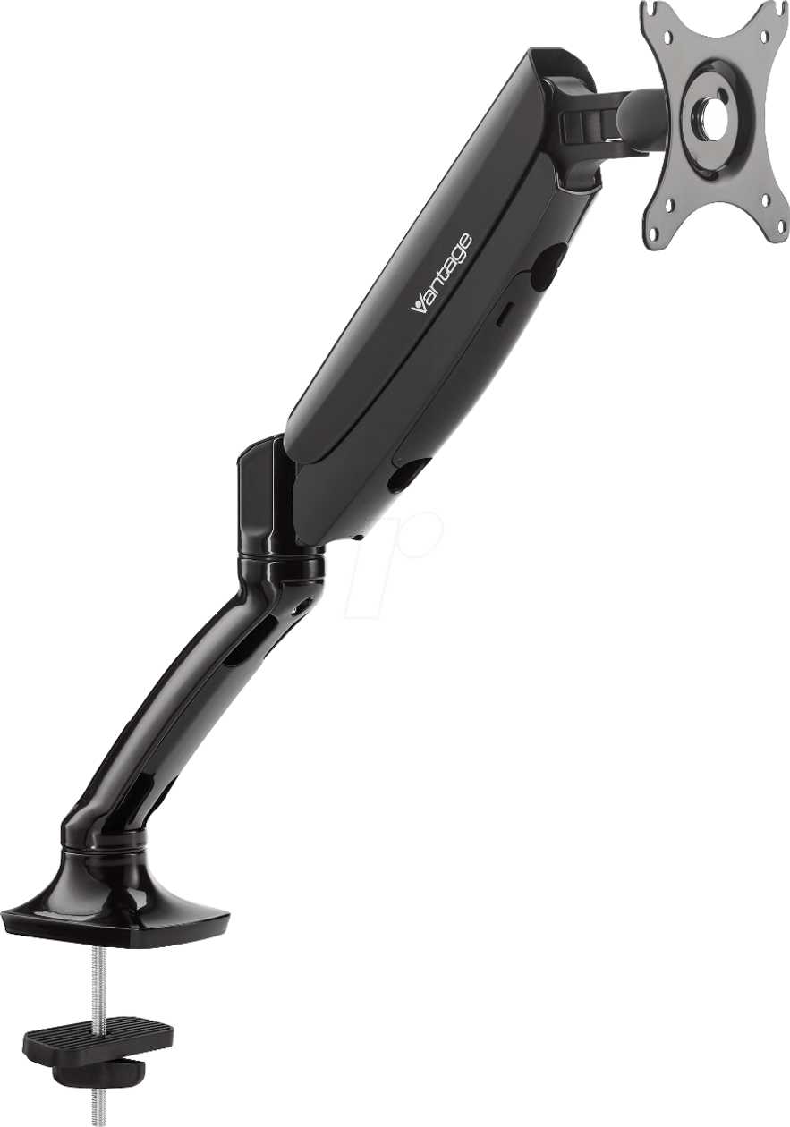 Monitor Desk Mount Vantage Office, Black, gasamort, 270° Rotatable, 412 mm Range, Vesa75/100, 2-9 Kg