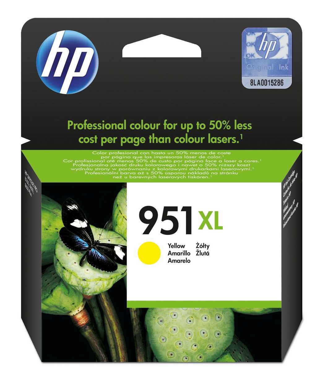 Tint Hp Cn048a No 951xl Yellow 1500lk@5% Officejet Pro 251dw 276dw 8100 8600 8610 8615 8616 8620 8625 8630 8640