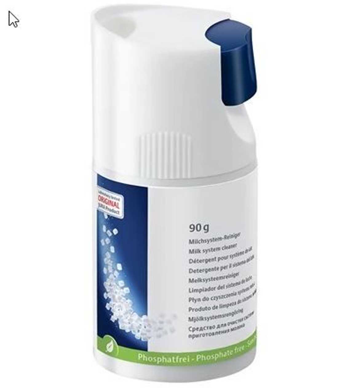 Milk System Cleaning granules Jura Click & Clean 90 gram Bottle with Pump, 30 Uses, Refillable Bottle