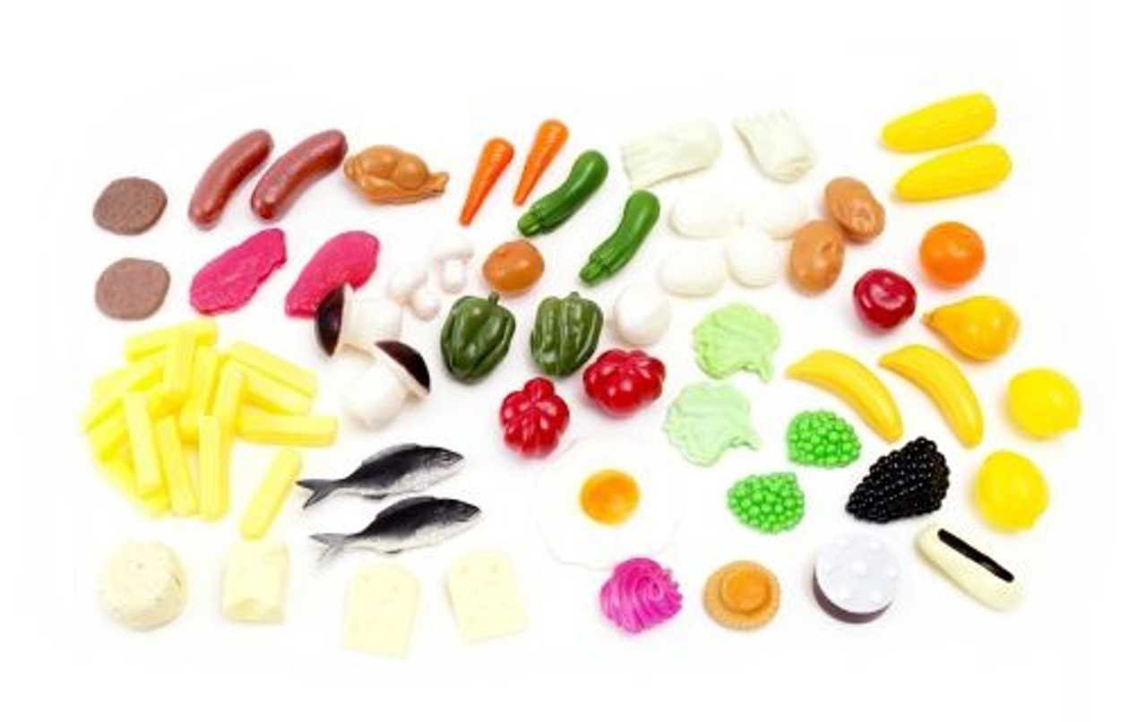 Play Food, Small, 72 Pcs, Polyethylene, 2+