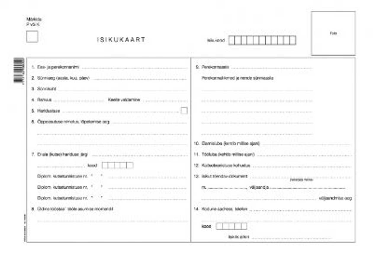 Identity Card A4