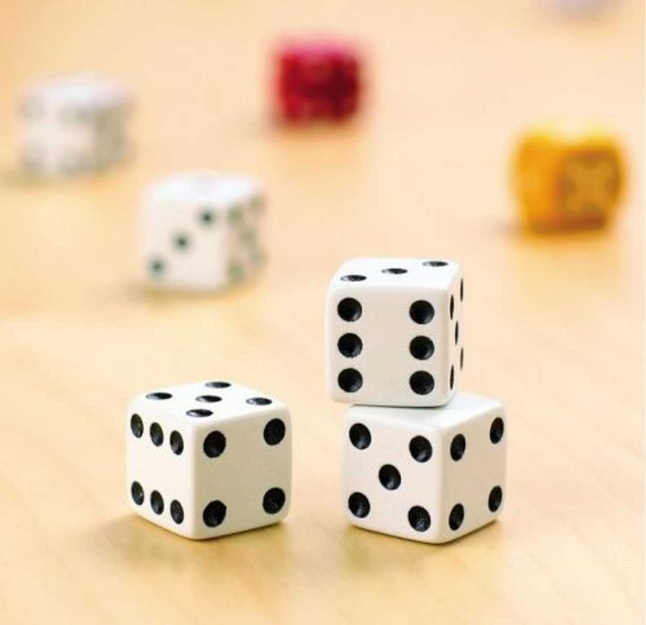 Dice, 16x16 mm, 12 pcs. In A Set, 3+