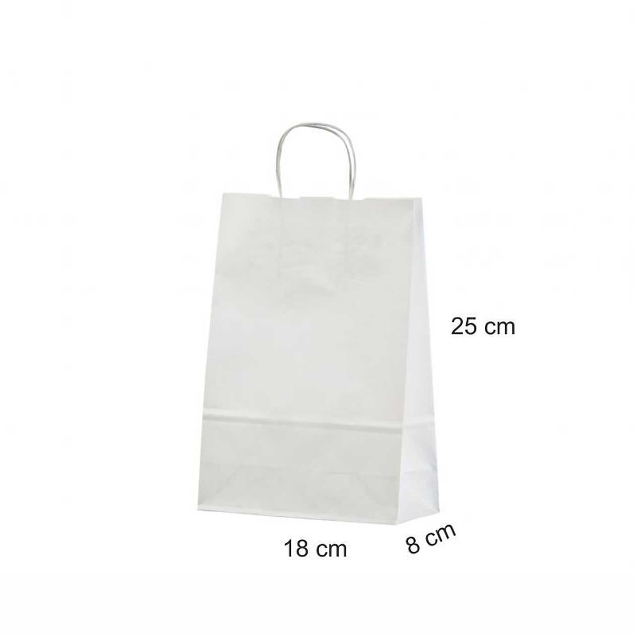 Gift Bag with Drawstrings 18X8X25 White