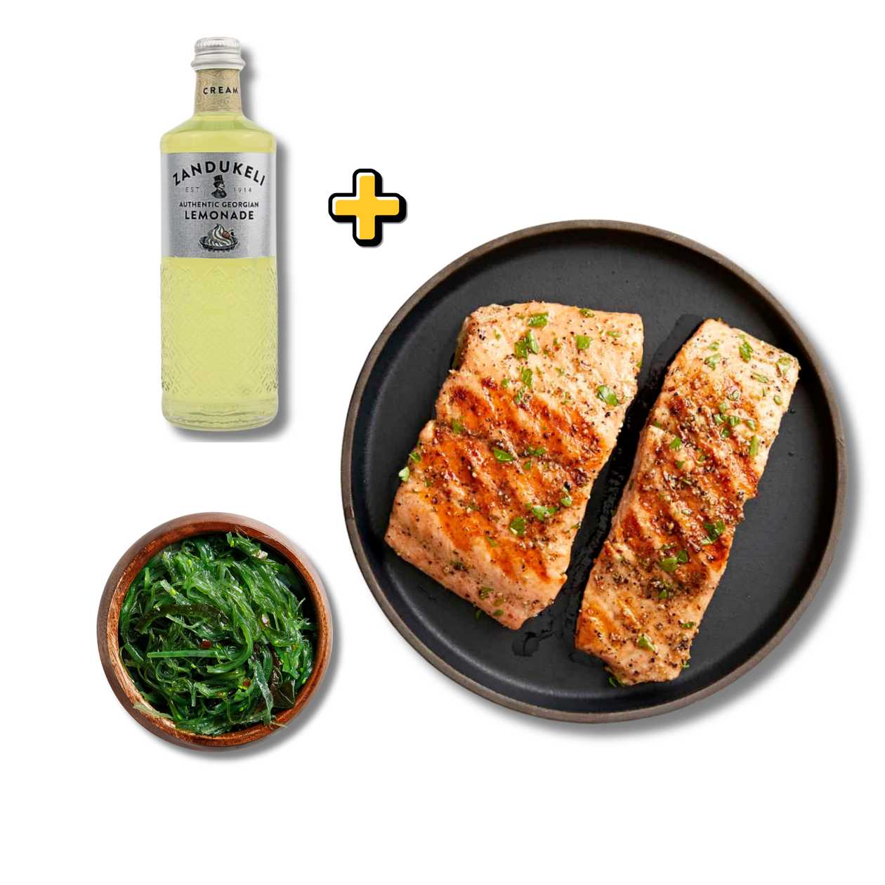 Baked Salmon 400g + Chuka + Lemonade