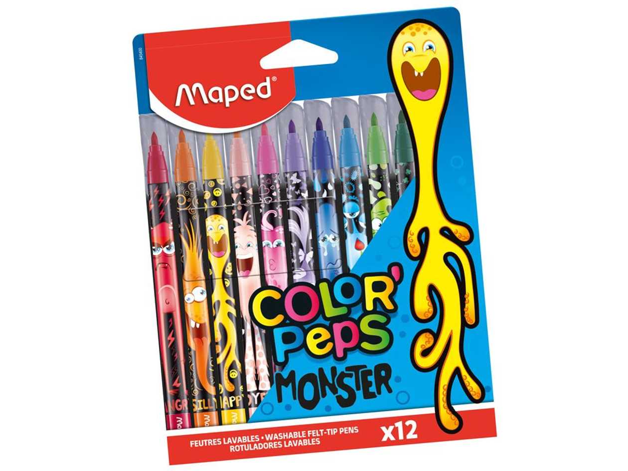 Felt Pen Color Peps Monster In A Pack of 12 Colors