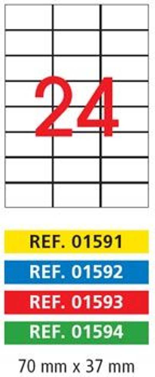 Label Apli 70x37 Yellow, Ref.1591 /20 l
