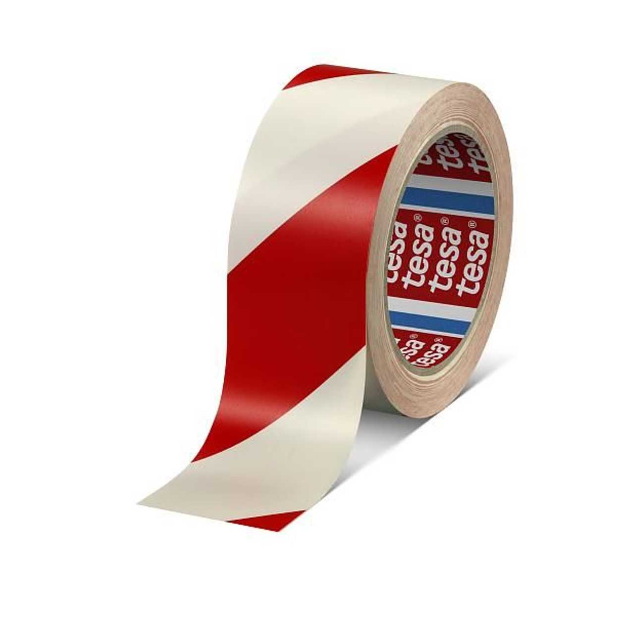 Safety Tape Tesa Red-white with Diagonal Line 50 mmx33 Meters (safety Tape)