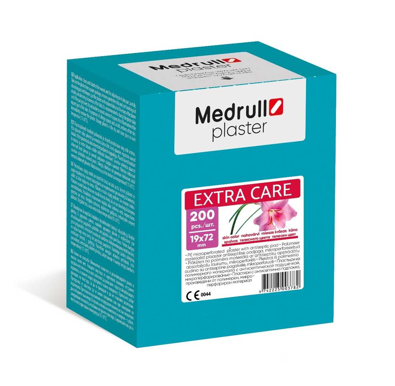Wound Plaster Medrull Extra Care Antiseptic 1.9*7.2cm 200 pcs./p kg.