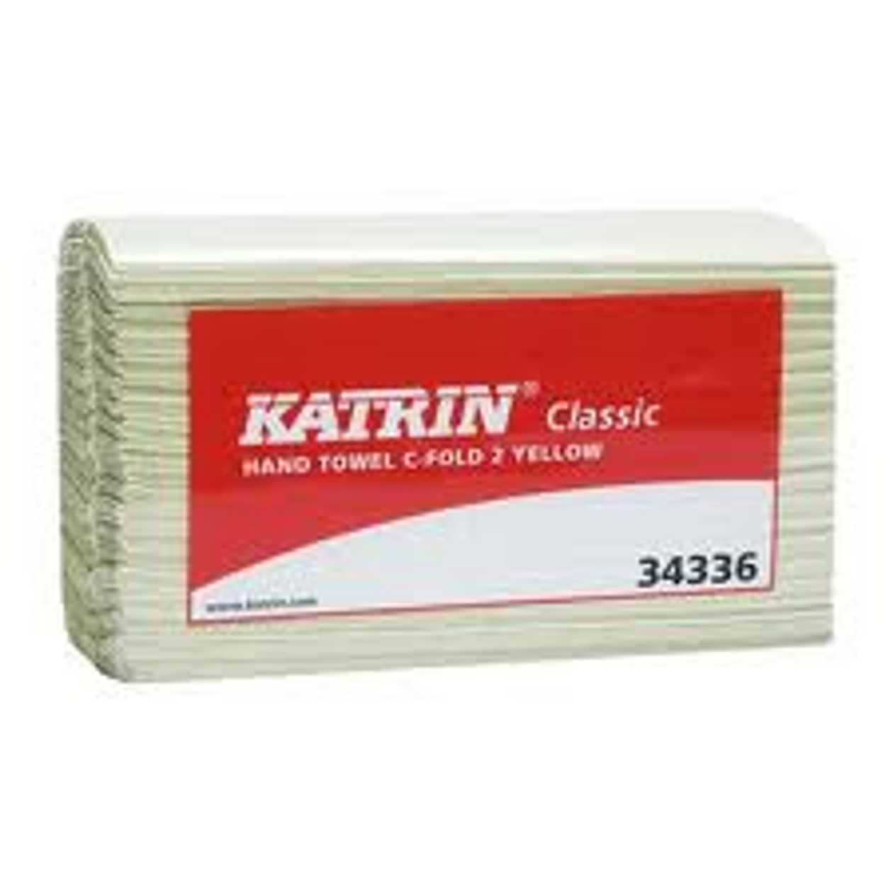 Sheet Towel Katrin Classic C-folder 2, Yellow, 100 Sheets/p kg. (sheet 24x33 cm)