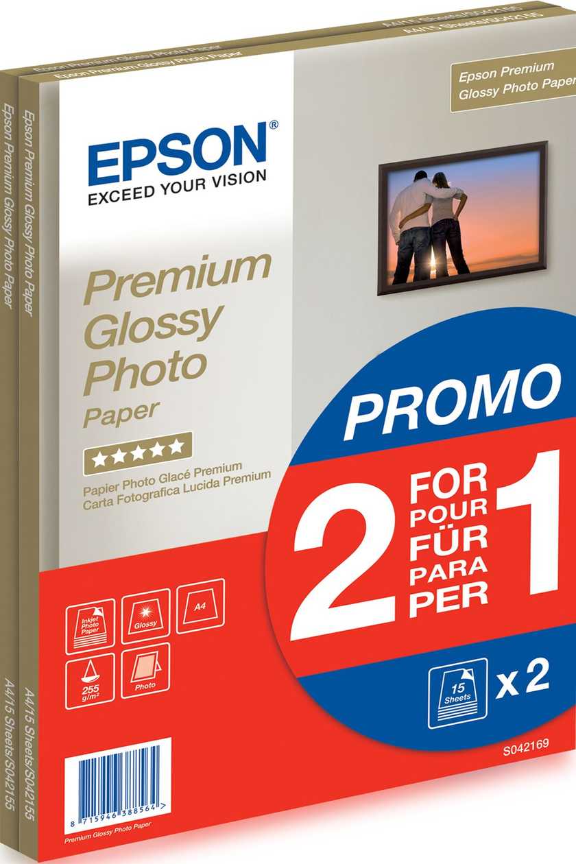 Paper Epson Premium glossy Photo Paper A4 30 Sheets 255 g/m2