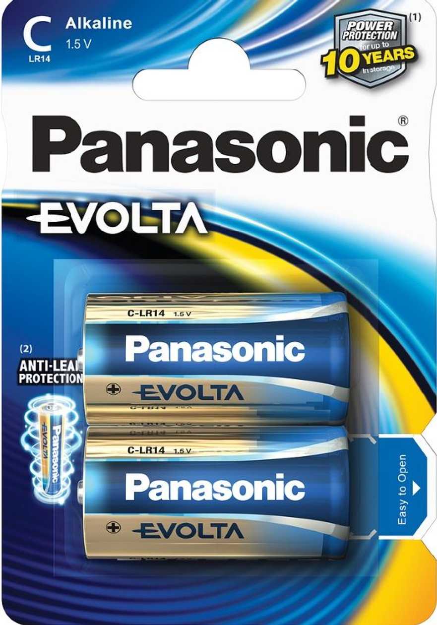 Batteries Panasonic Evolta C Lr14ege, 2 Batteries